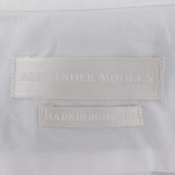 Alexander McQueen Button-Down Shirt Short-Sleeve Men's 48 (Medium) White - Picture 5 of 8